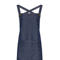 Indigo Denim - Back - Premier Cross Back Barista Bib Apron