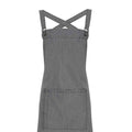 Grey Denim - Back - Premier Cross Back Barista Bib Apron