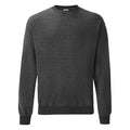 Dark Heather - Front - Fruit Of The Loom Mens Classic Drop Shoulder Sweatshirt