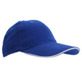 Royal Blue-White - Front - SOLS Unisex Buffalo 6 Panel Baseball Cap