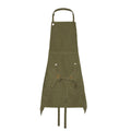 Olive Green - Back - Le Chef Utility Bib Apron