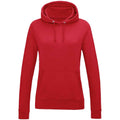 Fire Red - Front - AWDis Womens-Ladies Girlie College Hoodie