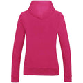 Hot Pink - Back - AWDis Womens-Ladies Girlie College Hoodie