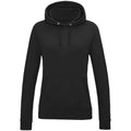 Jet Black - Front - AWDis Womens-Ladies Girlie College Hoodie