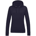 New French Navy - Front - AWDis Womens-Ladies Girlie College Hoodie