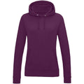 Plum - Front - AWDis Womens-Ladies Girlie College Hoodie