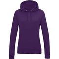 Purple - Front - AWDis Womens-Ladies Girlie College Hoodie