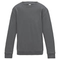 Storm Grey - Front - AWDis Just Hoods Childrens-Kids Sweatshirt