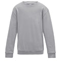 Heather Grey - Front - AWDis Just Hoods Childrens-Kids Sweatshirt