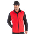 Red-Black - Back - Result Mens Core Printable Soft Shell Bodywarmer