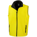 Yellow-Black - Front - Result Mens Core Printable Soft Shell Bodywarmer