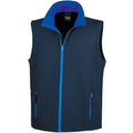 Navy-Royal Blue - Front - Result Mens Core Printable Soft Shell Bodywarmer