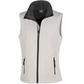 White-Black - Front - Result Womens-Ladies Core Printable Soft Shell Bodywarmer