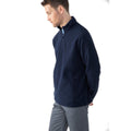 Navy - Back - Henbury Mens Zip Neck Micro Fleece Top