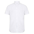 White - Front - Henbury Mens Modern Short Sleeve Oxford Shirt