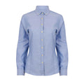 Blue - Front - Henbury Womens-Ladies Modern Long Sleeve Oxford Shirt