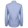 Blue - Back - Henbury Womens-Ladies Modern Long Sleeve Oxford Shirt