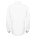 White - Back - Henbury Womens-Ladies Modern Long Sleeve Oxford Shirt