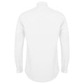 White - Back - Henbury Mens Modern Long Sleeve Oxford Shirt