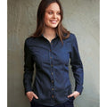 Denim - Back - Brook Taverner Womens-Ladies Banff Long Sleeve Chambray Shirt