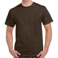 Dark Chocolate - Front - Gildan Mens Heavy Cotton T-Shirt