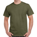 Military Green - Front - Gildan Mens Heavy Cotton T-Shirt