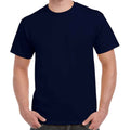 Navy - Front - Gildan Mens Heavy Cotton T-Shirt