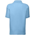 Sky Blue - Back - Fruit Of The Loom Childrens-Kids Poly-Cotton Pique Polo Shirt