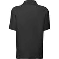 Black - Back - Fruit Of The Loom Childrens-Kids Poly-Cotton Pique Polo Shirt