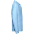 Sky Blue - Side - Fruit Of The Loom Childrens-Kids Long Sleeve Pique Polo Shirt