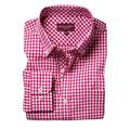 Red - Front - Brook Taverner Mens Montana Gingham Long Sleeve Shirt