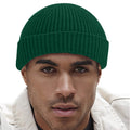 Bottle Green - Back - Beechfield Engineered Knit Ribbed Beanie