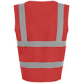 Red - Back - PRO RTX High Visibility Unisex Waistcoat