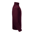 Burgundy - Side - Russell Mens Authentic Zip Neck Sweatshirt