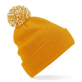 Mustard-Off White - Back - Beechfield Unisex Adult Beanie