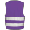 Purple - Back - Result Childrens-Kids Enhanced Hi-Vis Vest