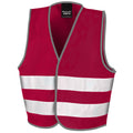 Burgundy - Front - Result Childrens-Kids Enhanced Hi-Vis Vest