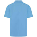 Mid Blue - Back - Henbury Mens Pique Polo Shirt