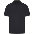 Black - Back - Henbury Mens Pique Polo Shirt