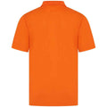 Bright Orange - Back - Henbury Mens Pique Polo Shirt