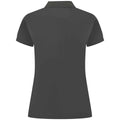 Heather Charcoal - Back - Henbury Womens-Ladies Pique Polo Shirt