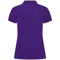 Bright Purple - Back - Henbury Womens-Ladies Pique Polo Shirt