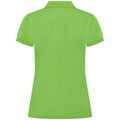 Lime Green - Back - Henbury Womens-Ladies Pique Polo Shirt