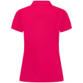 Bright Pink - Back - Henbury Womens-Ladies Pique Polo Shirt