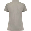 Heather Grey - Back - Henbury Womens-Ladies Pique Polo Shirt