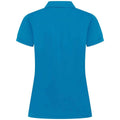 Sapphire Blue - Back - Henbury Womens-Ladies Pique Polo Shirt