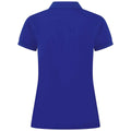 Royal Blue - Back - Henbury Womens-Ladies Pique Polo Shirt