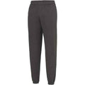 Charcoal - Front - Awdis Mens College Cuffed Ankle Jogging Bottoms