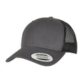 Charcoal-Black - Front - Flexfit Retro Two Tone Trucker Cap