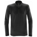 Black-Carbon - Front - Stormtech Mens Pulse Zip Neck Fleece Top